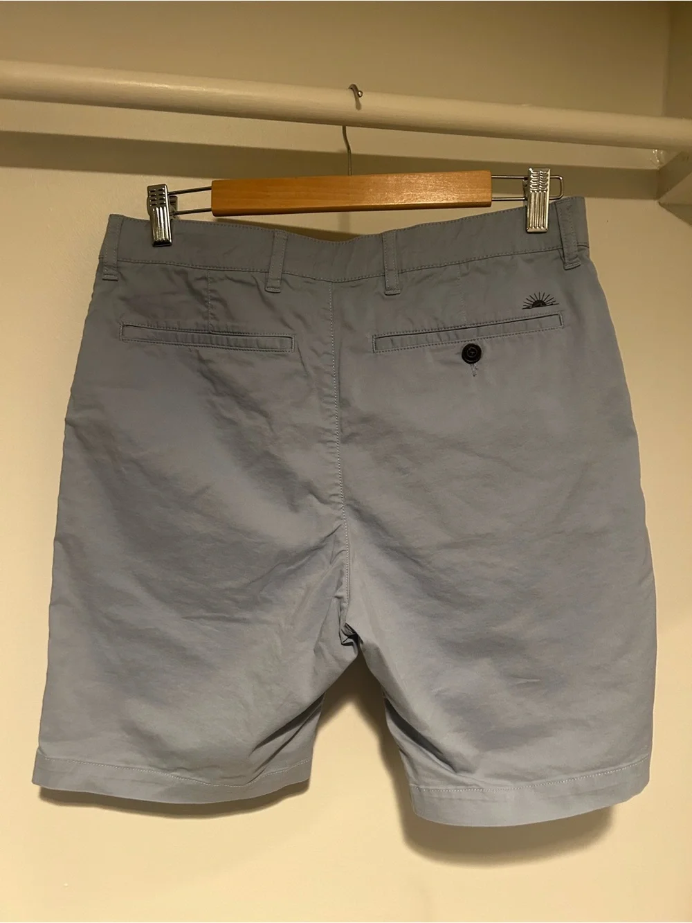 Faherty Light Blue Men's Flat Front Shorts